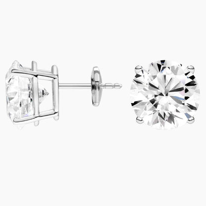 Basket Round Cut Diamond stud's - RV The diamond dealer