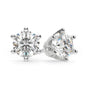 Crown Round Cut Diamond Stud's - RV The diamond dealer