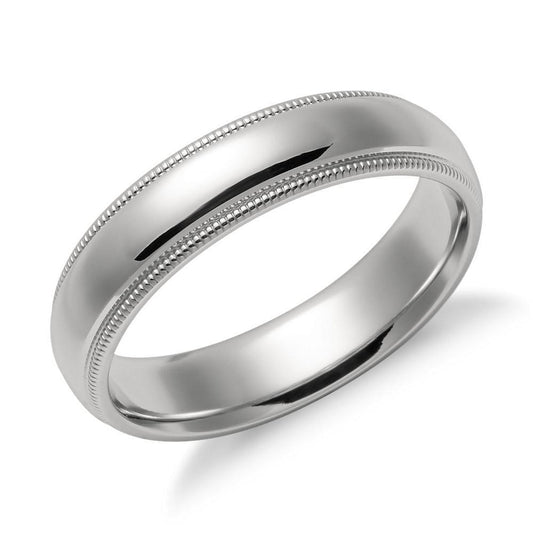 MillGrain Wedding band in 5mm - RV The diamond dealer