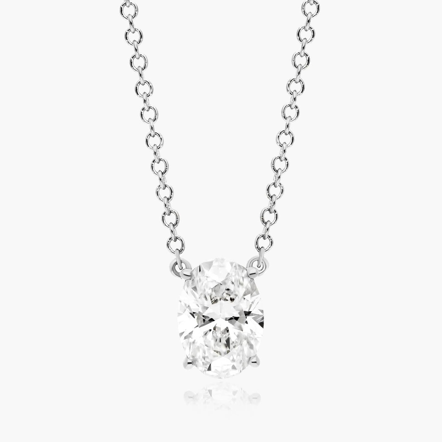 Oval Shape Diamond Pendant