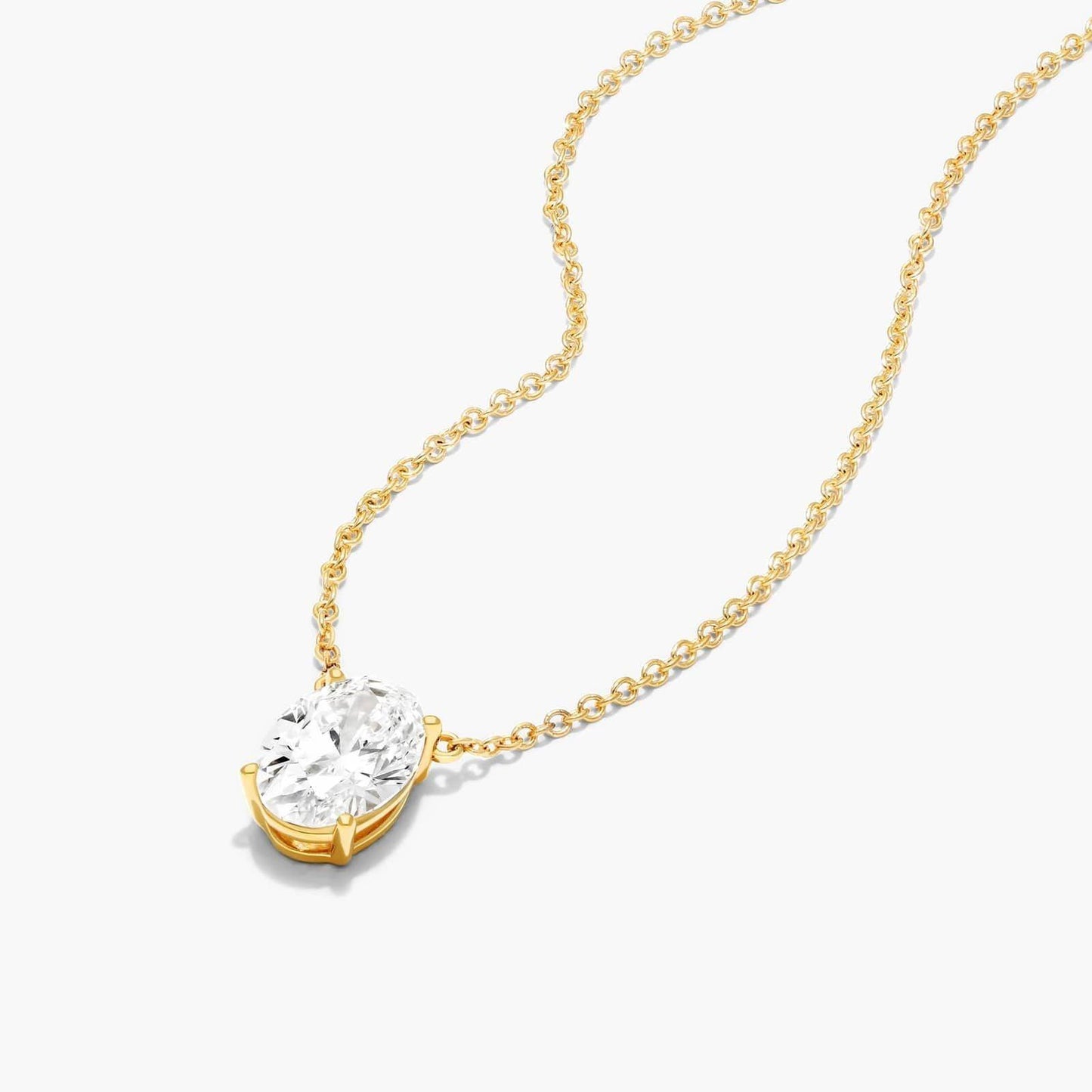 Oval Shape Diamond Pendant