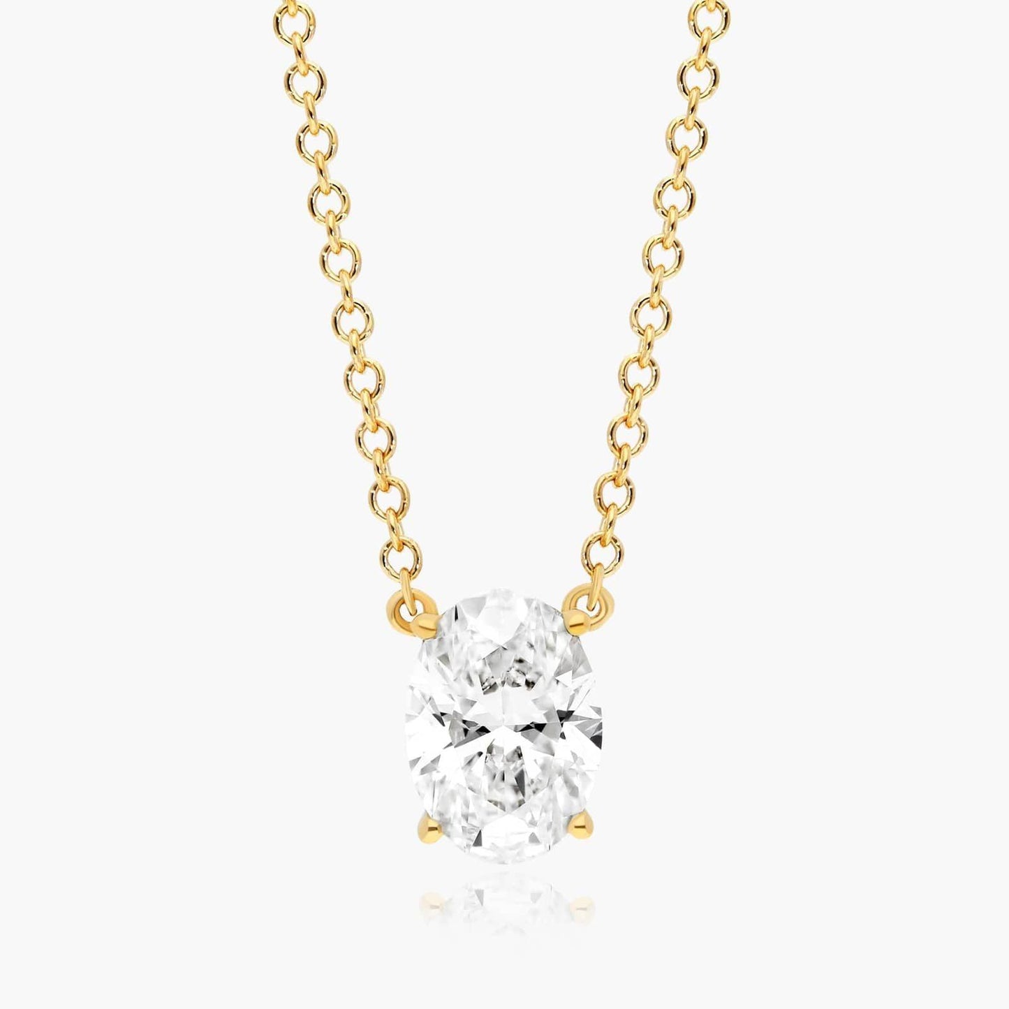 Oval Shape Diamond Pendant