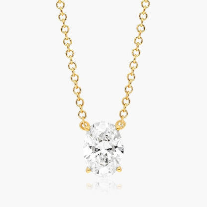 Oval Shape Diamond Pendant