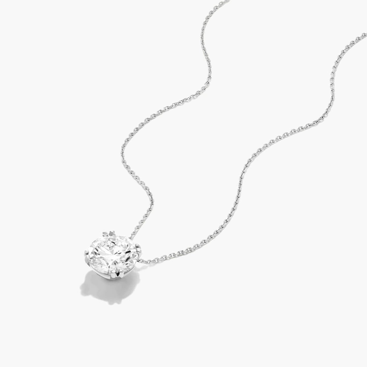 Round Double Prong Solitaire Pendant