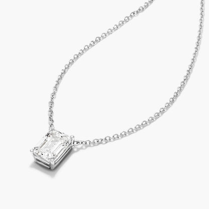 Emerald Shape Diamond Pendant
