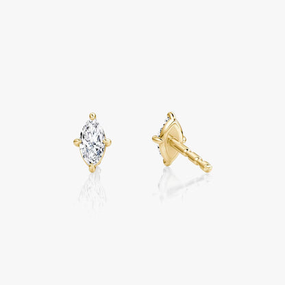 Solitaire Marquise Cut Diamond Stud's - RV The diamond dealer