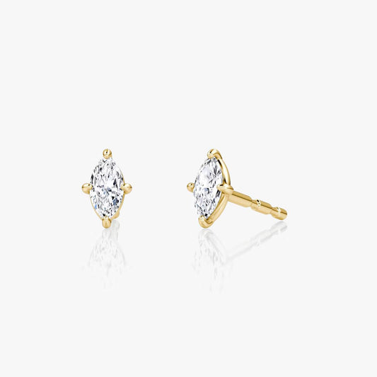 Solitaire Marquise Cut Diamond Stud's - RV The diamond dealer